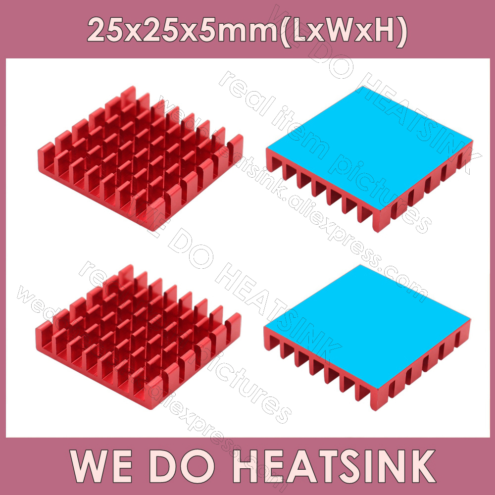 Aluminium Extrusion - WE DO HEATSINK 25x25x5mm Without or