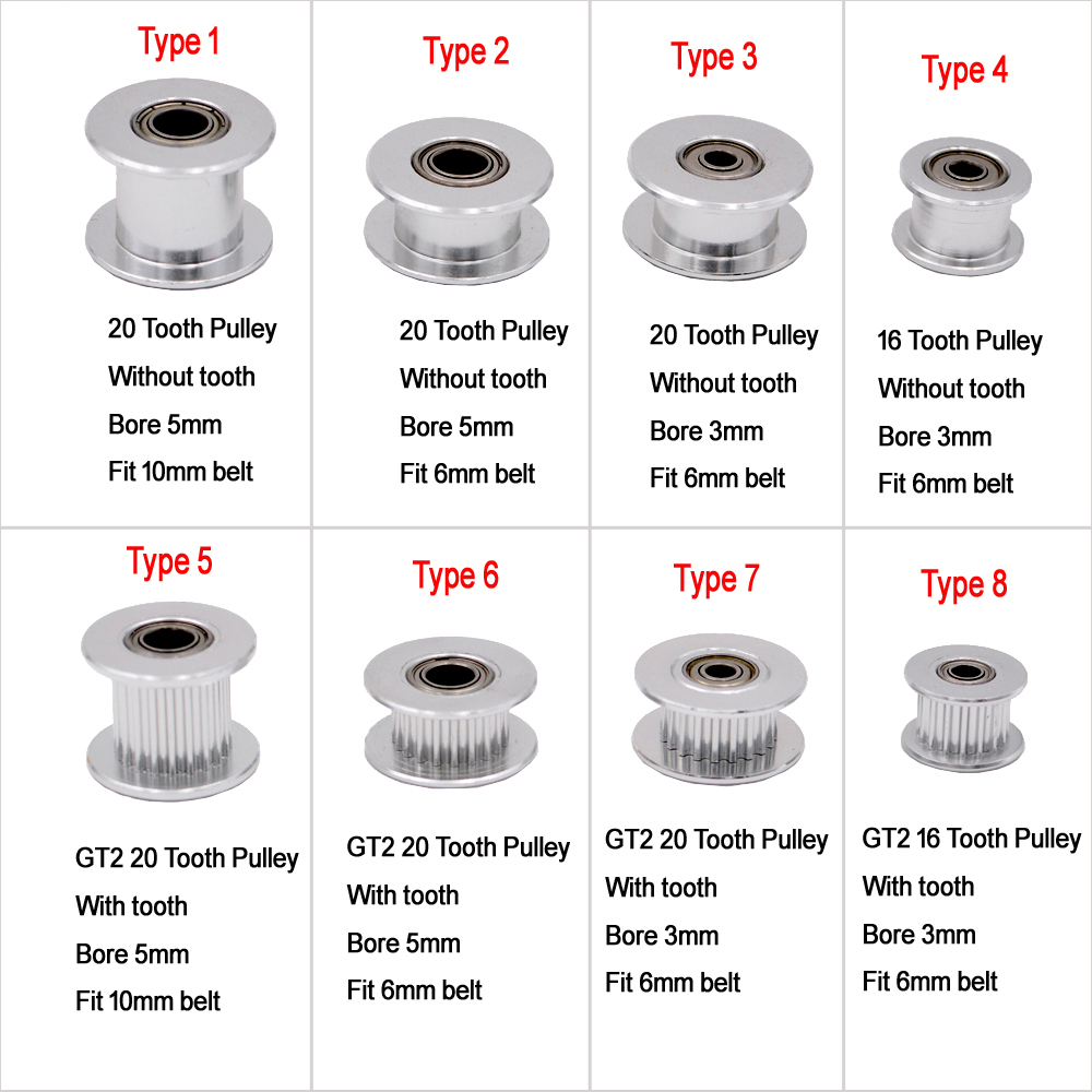 10PCS GT2 Idler Timing Pulley  - Gt2 Belt 评论和价格