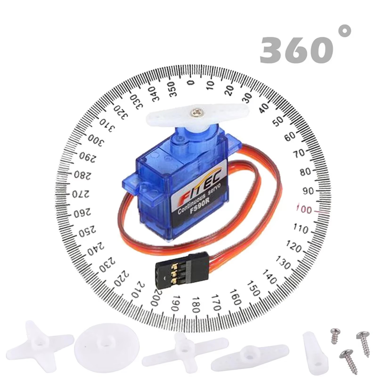 FS90R 9g Servo 360 Degree Cont - Servo 9G 评论和价格
