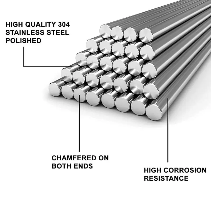 10/25Pc Stainles Steel Solid R - Linear Rod 8Mm 评论和价格