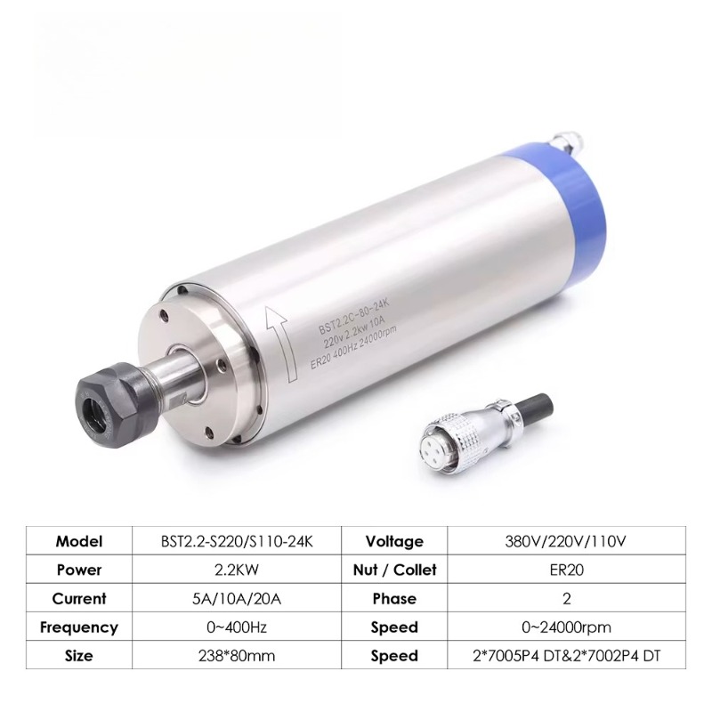 2.2KW ER20 Water Cooled Spindl - Water Cooled Spindle 评论和价格