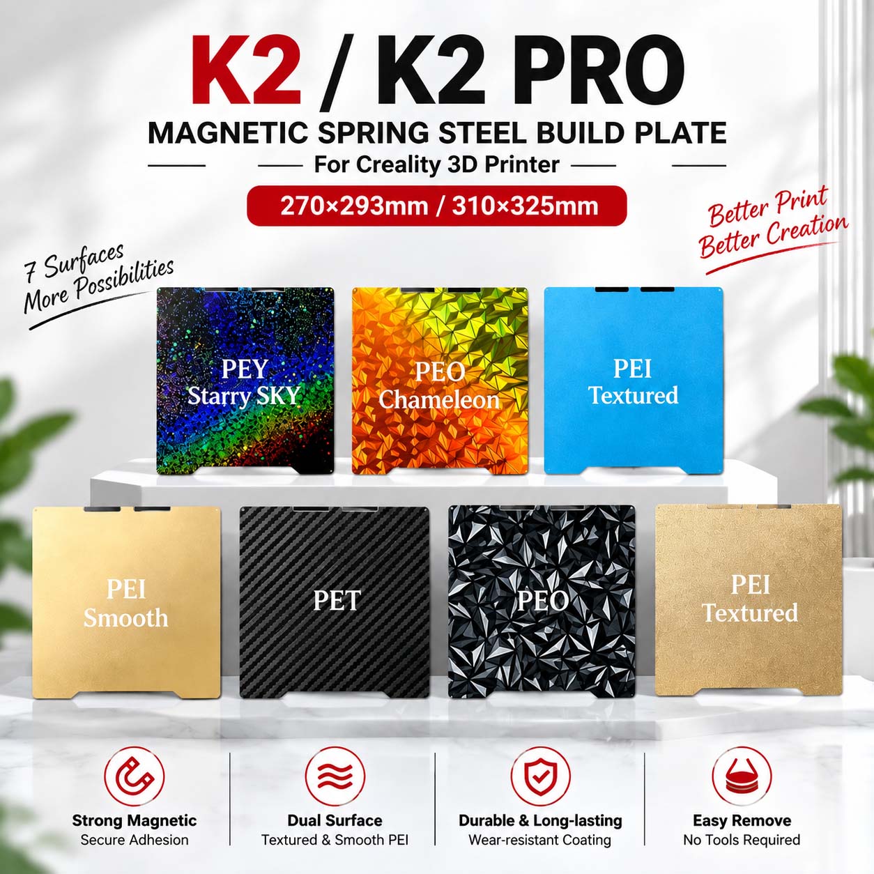 Creality K2/K2 Pro Magnetic Sp - Aluminium Profile 2020 评论和价格