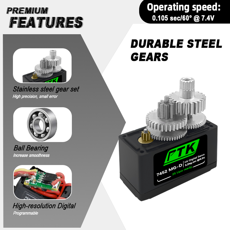 PTK 7452 MG-D 9g Digital Servo - Servo 9G 评论和价格