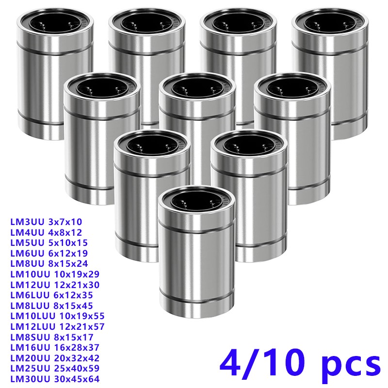4/10PCS LM8UU LM10UU LM16UU LM - Lm8Uu Bearing 评论和价格